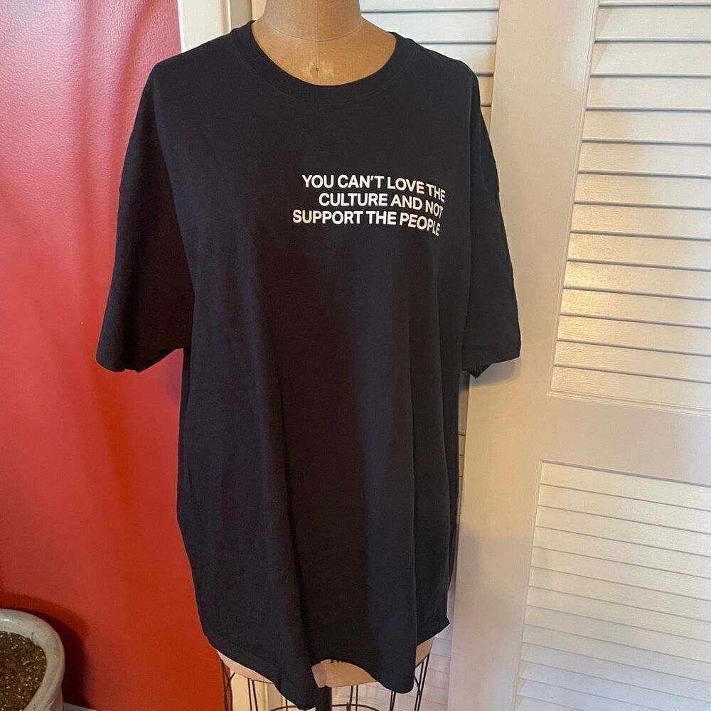 CRAFTED | you can’t love the culture and not support the people black t shirt XX